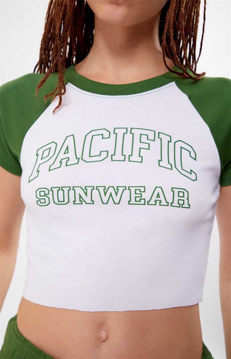 Tops PacSun Pacific Sunwear Outline Raglan Mujer Multicolor | JGMPT8603