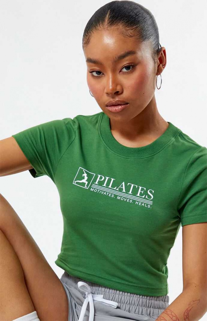 Tops PacSun Pilates Baby Mujer Verde | YMLUV3928