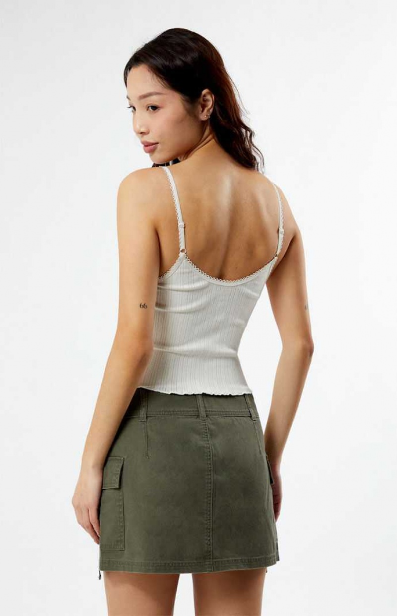 Tops PacSun Pointelle Mujer Blancas | VYRJT8160