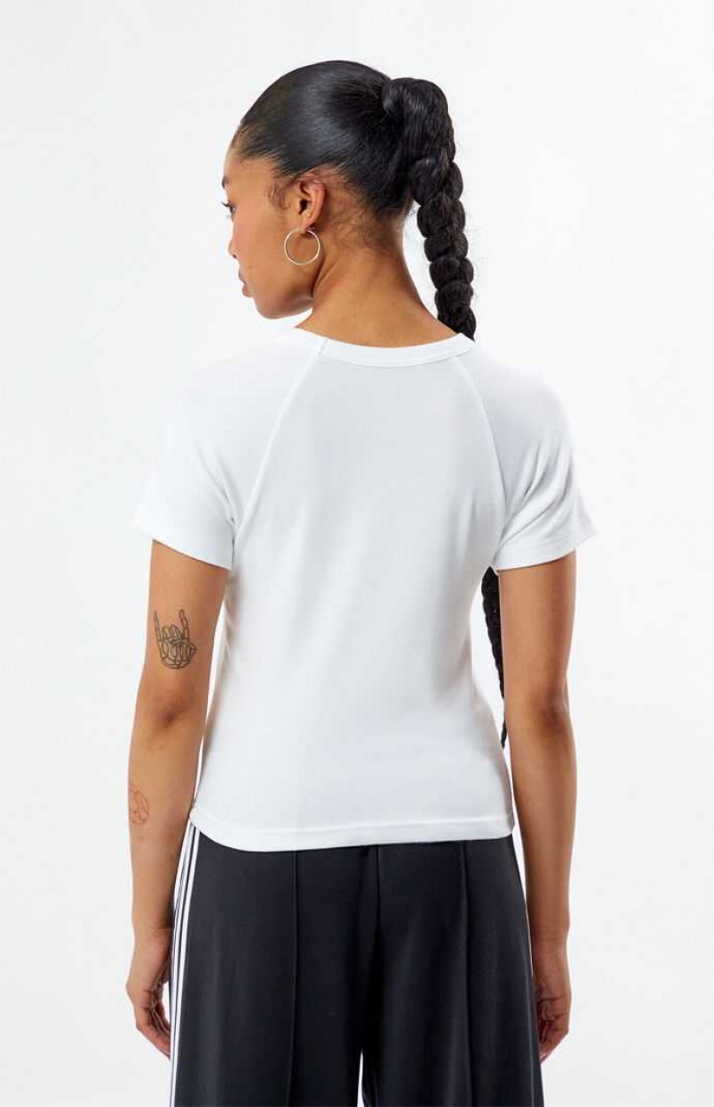 Tops PacSun Portugal Raglan Mujer Blancas | TLHAY3567