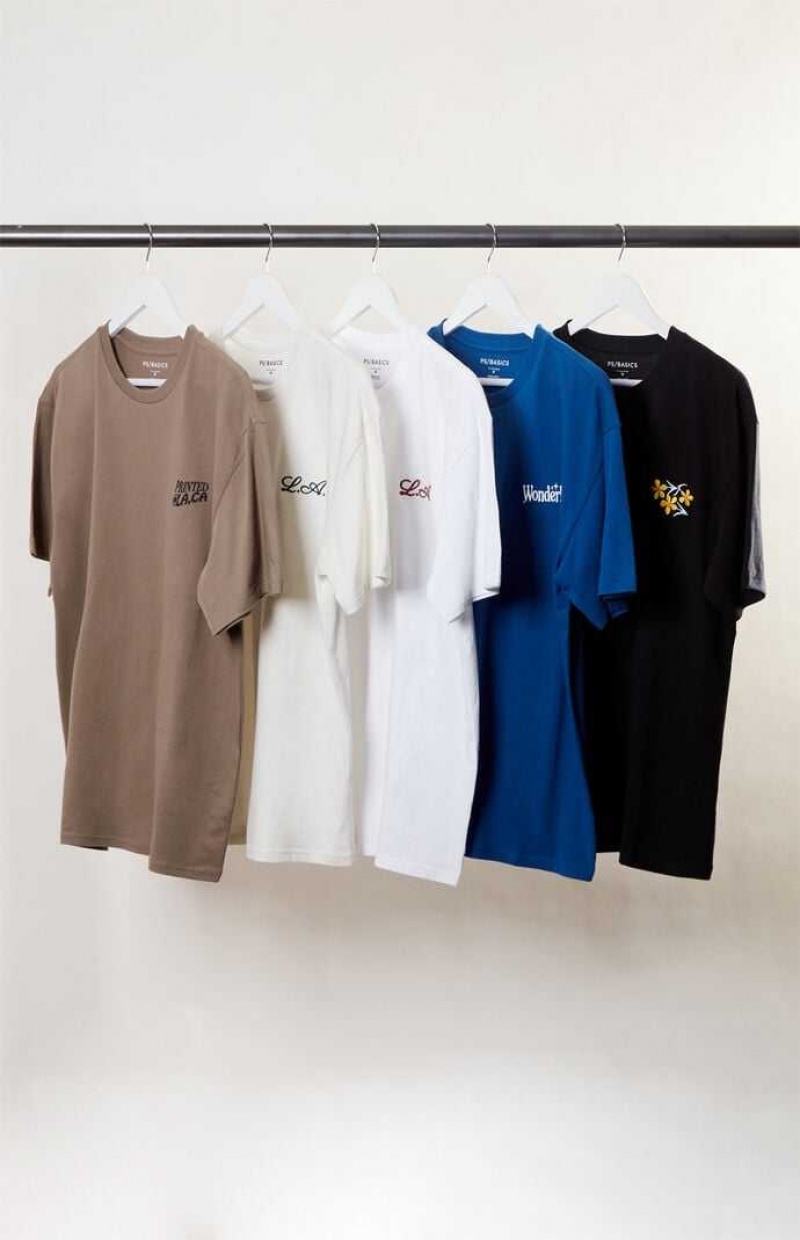 T-shirt PacSun 5 Pack Embroidered s Hombre Multicolor | BKAIR5903