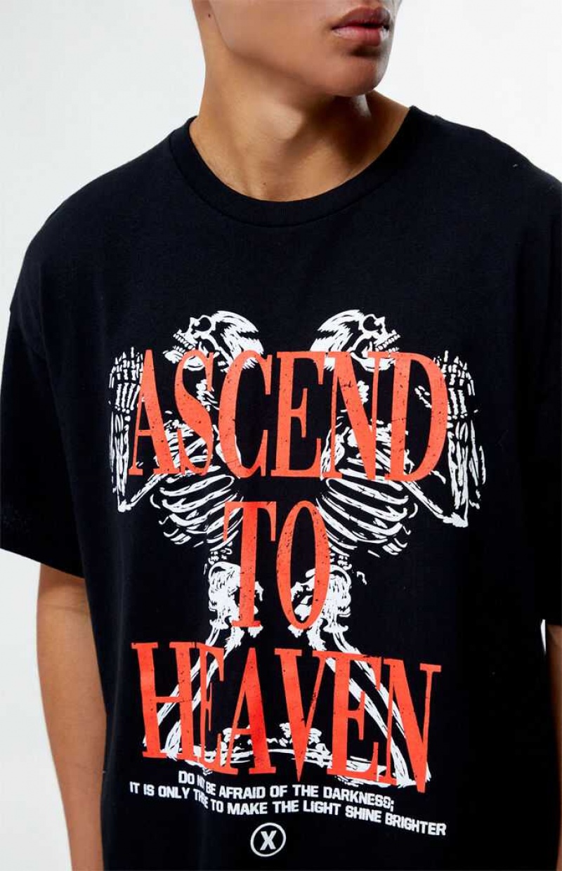 T-shirt PacSun Ascend To Heaven Hombre Negras | DBRZX1378