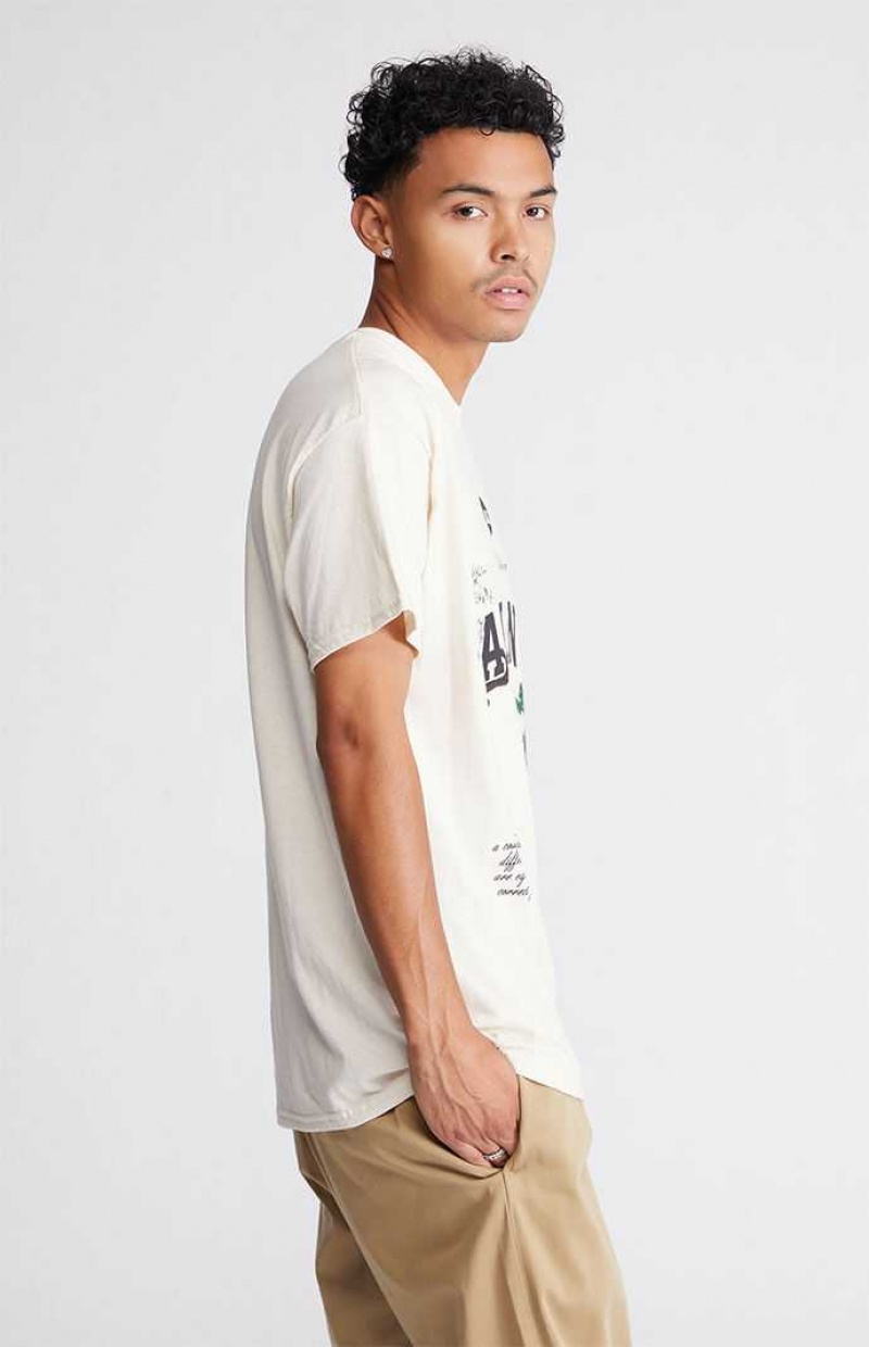 T-shirt PacSun Balance Hombre Creme | GBVTN8705