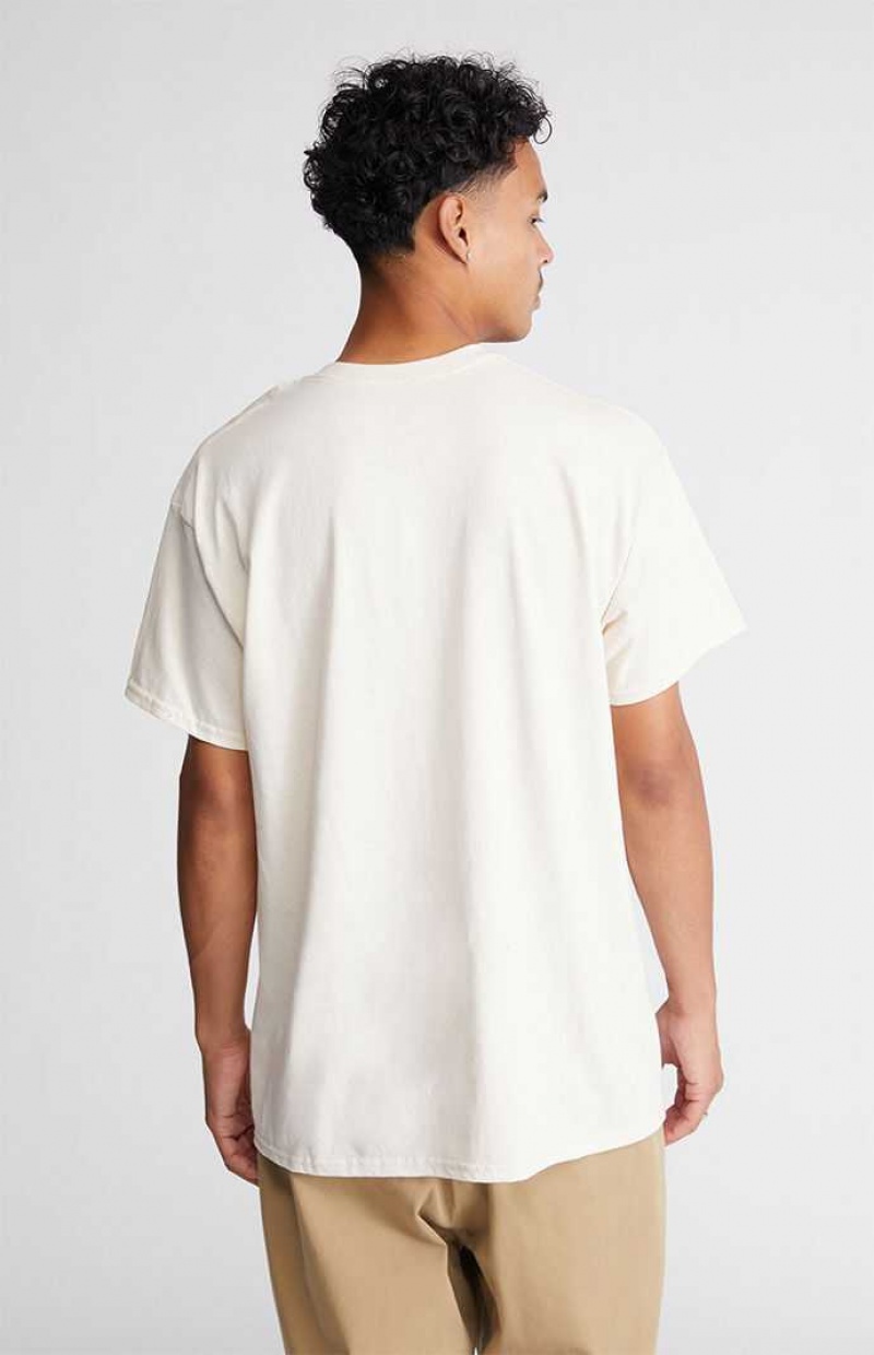 T-shirt PacSun Balance Hombre Creme | GBVTN8705