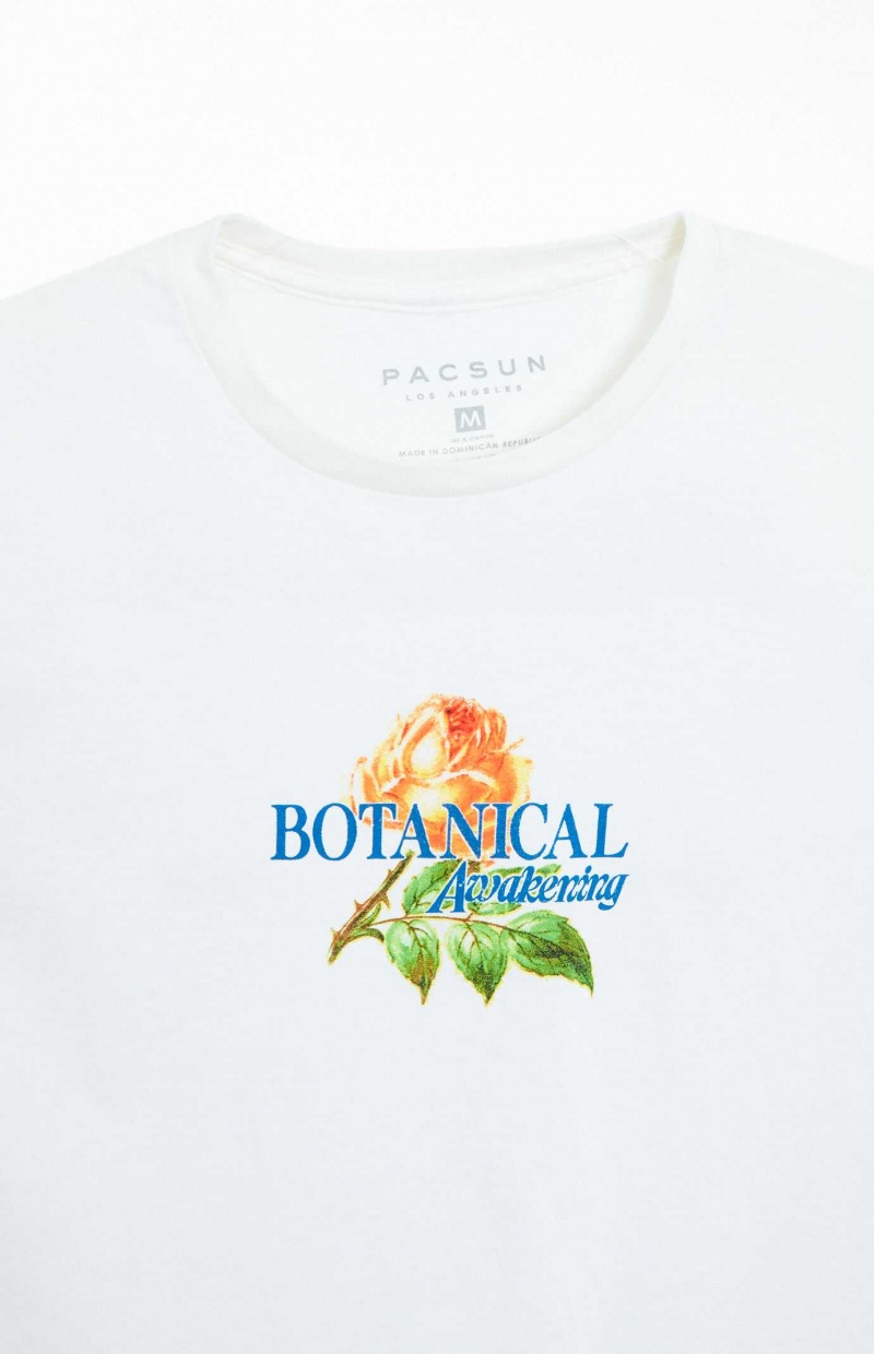 T-shirt PacSun Botanical Awakening Hombre Blancas | SFCYQ2068