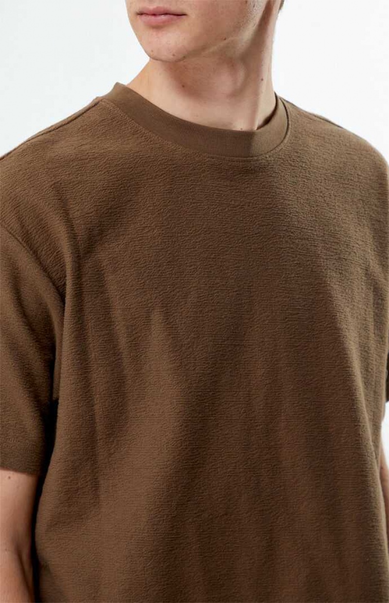 T-shirt PacSun Brown Grooves Hombre Marrones | SXDUL0483