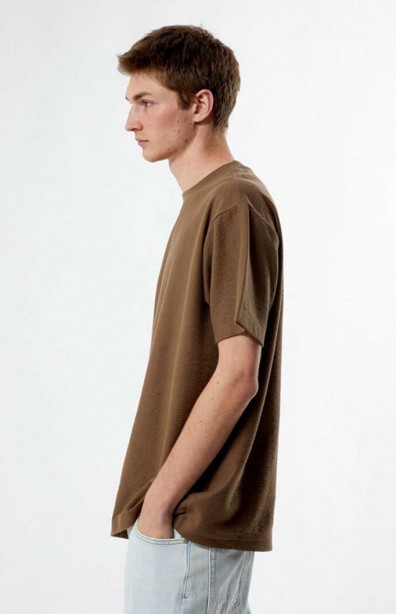 T-shirt PacSun Brown Grooves Hombre Marrones | SXDUL0483