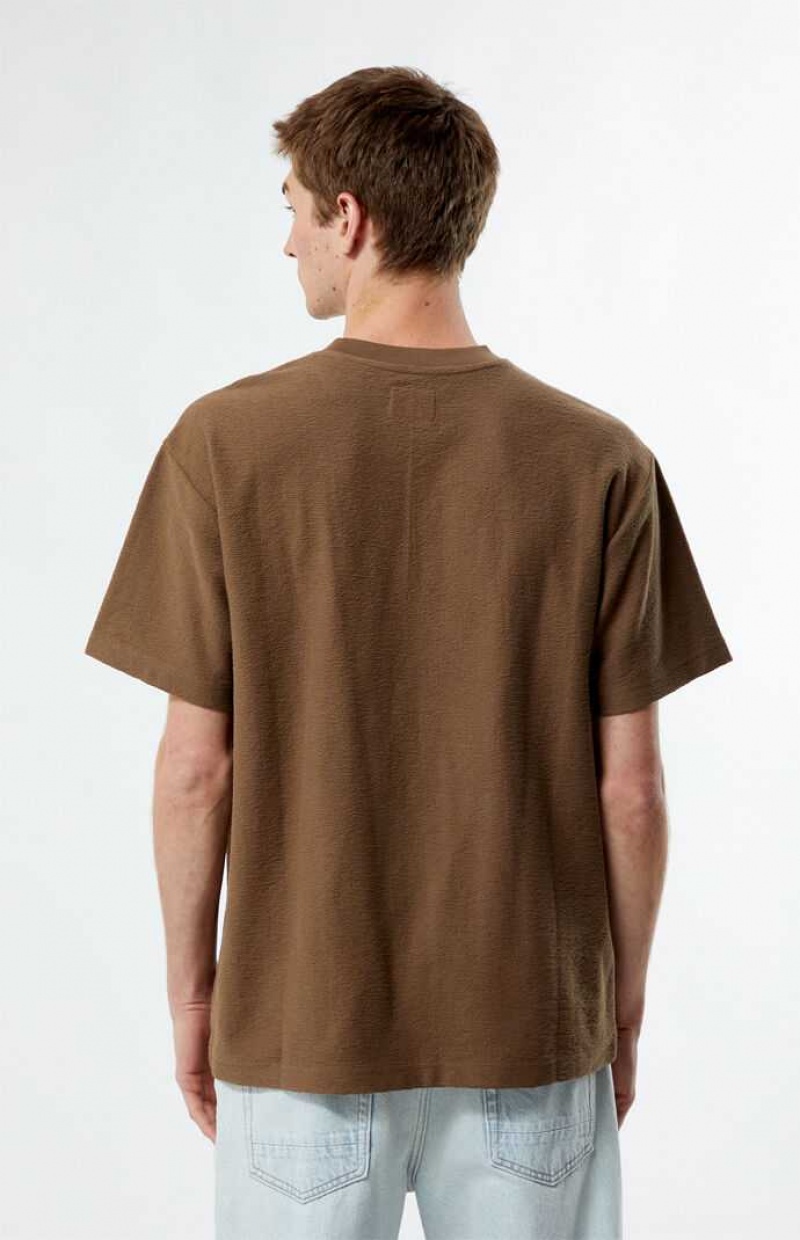 T-shirt PacSun Brown Grooves Hombre Marrones | SXDUL0483