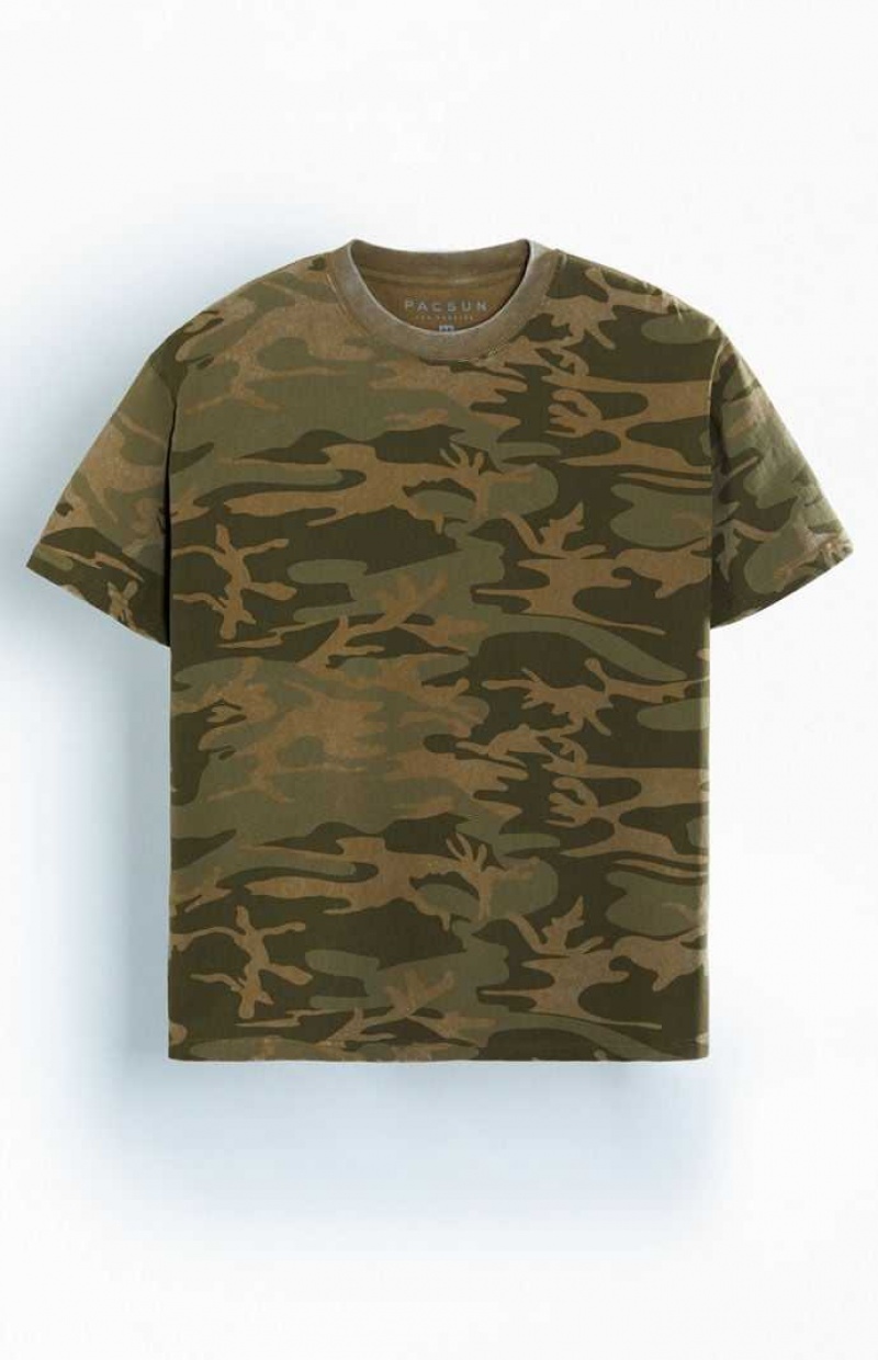 T-shirt PacSun Camouflage Premium Hombre CAMOUFLAGE | UCAHR0761