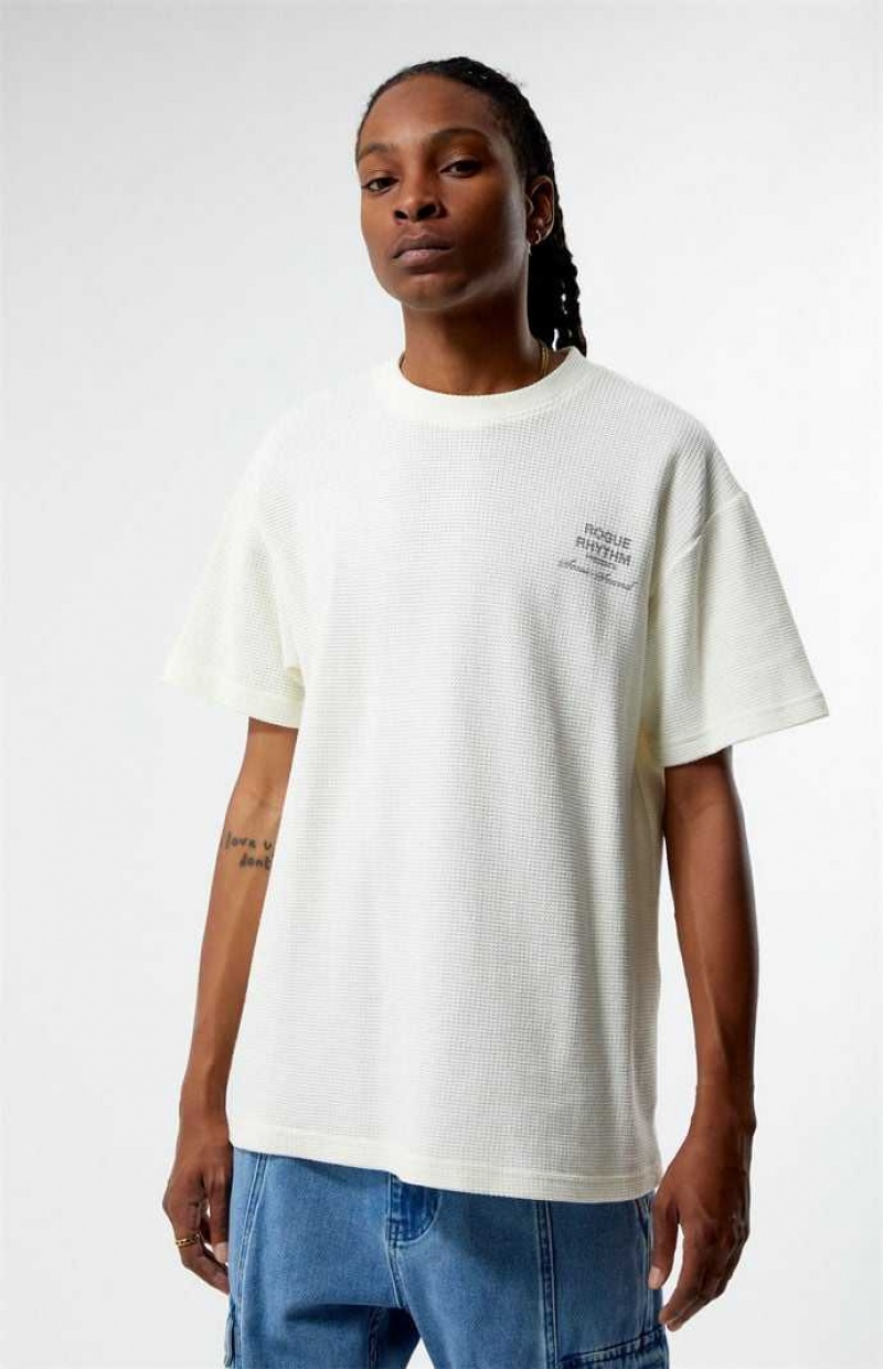 T-shirt PacSun Cream Underground Hombre Creme | GXELT0912