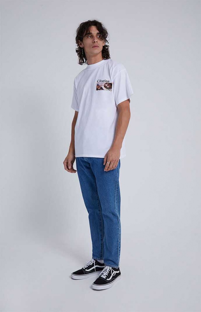 T-shirt PacSun Creation Oversized Hombre Blancas | DBREI5364