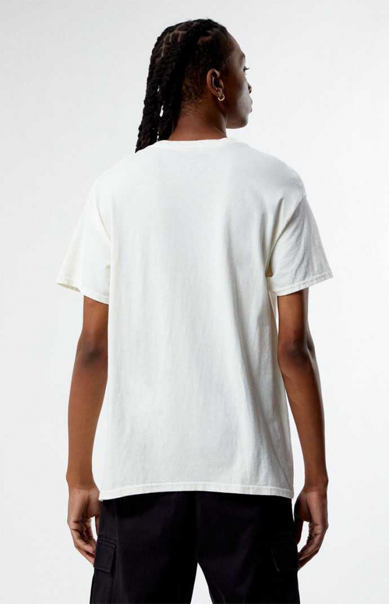 T-shirt PacSun Delicate Hombre Creme | DBGIC0253