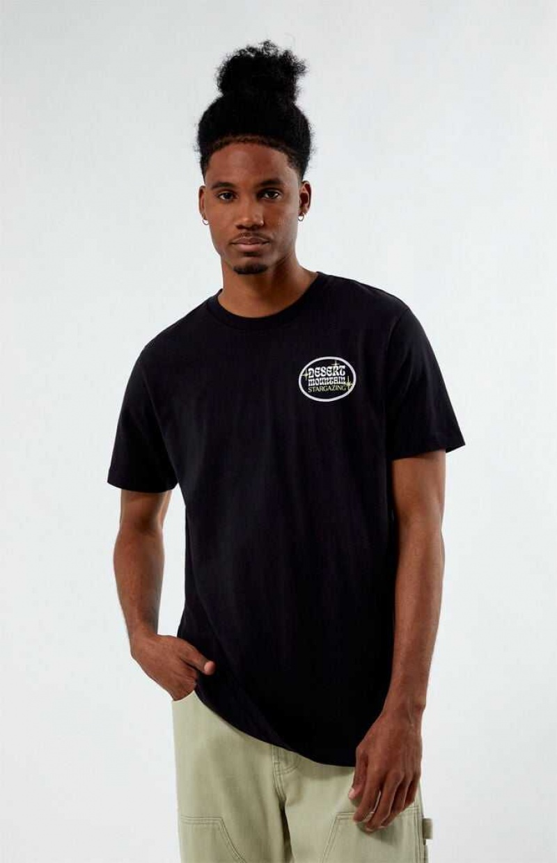 T-shirt PacSun Desert Mountain Hombre Negras | SXUFM5491