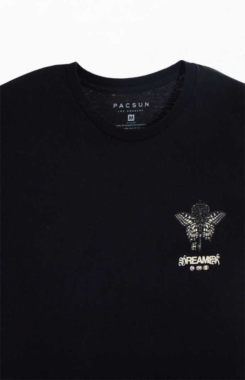 T-shirt PacSun Dreamer Knit Hombre Negras | GUPLN9438