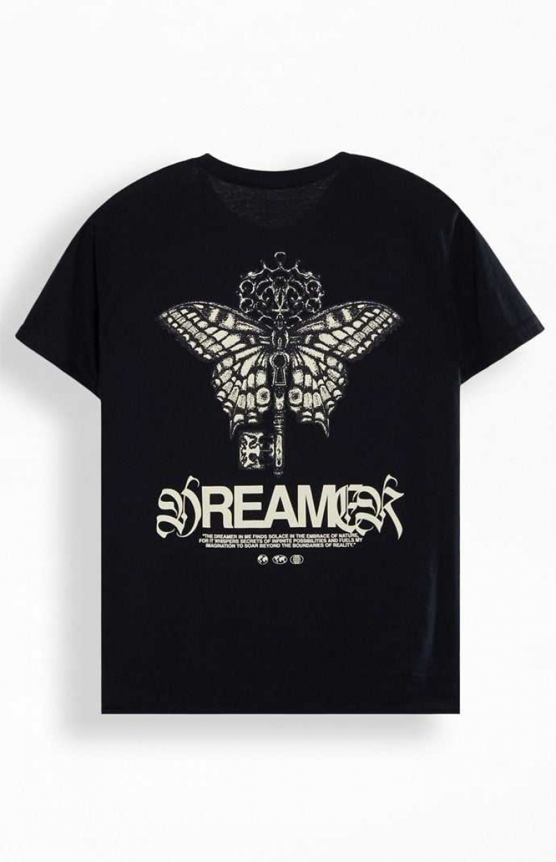 T-shirt PacSun Dreamer Knit Hombre Negras | GUPLN9438