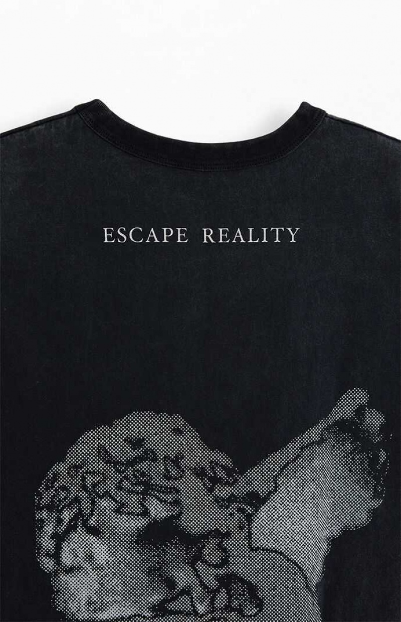 T-shirt PacSun Escape Reality Oversized Hombre Negras | APDIZ4651