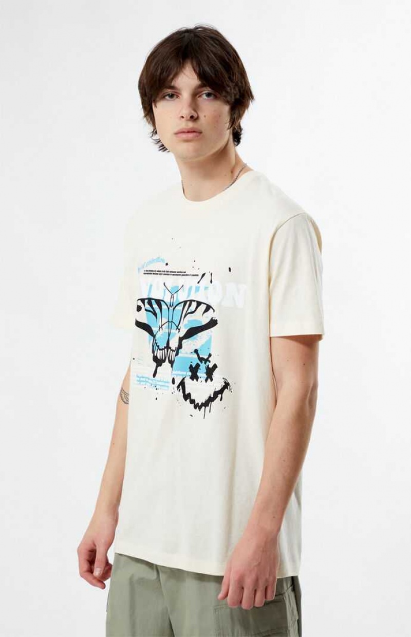 T-shirt PacSun Evolution Hombre Creme | MAKPX9127