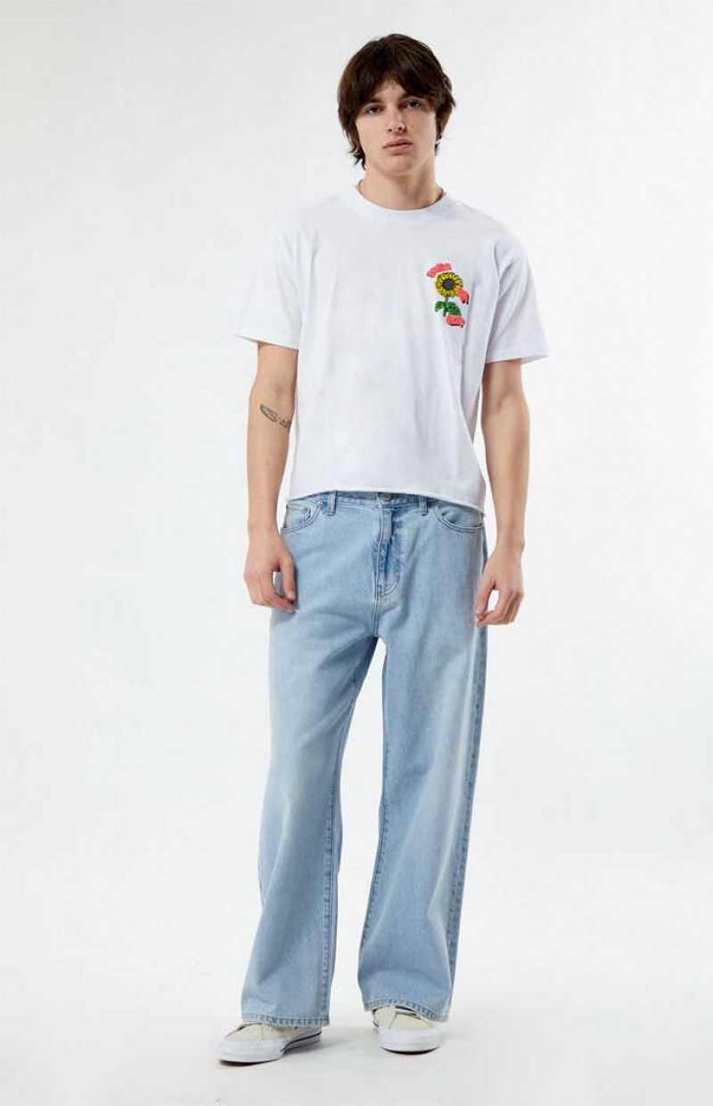 T-shirt PacSun Express Ya Self Cropped Hombre Blancas | NUYSH8651