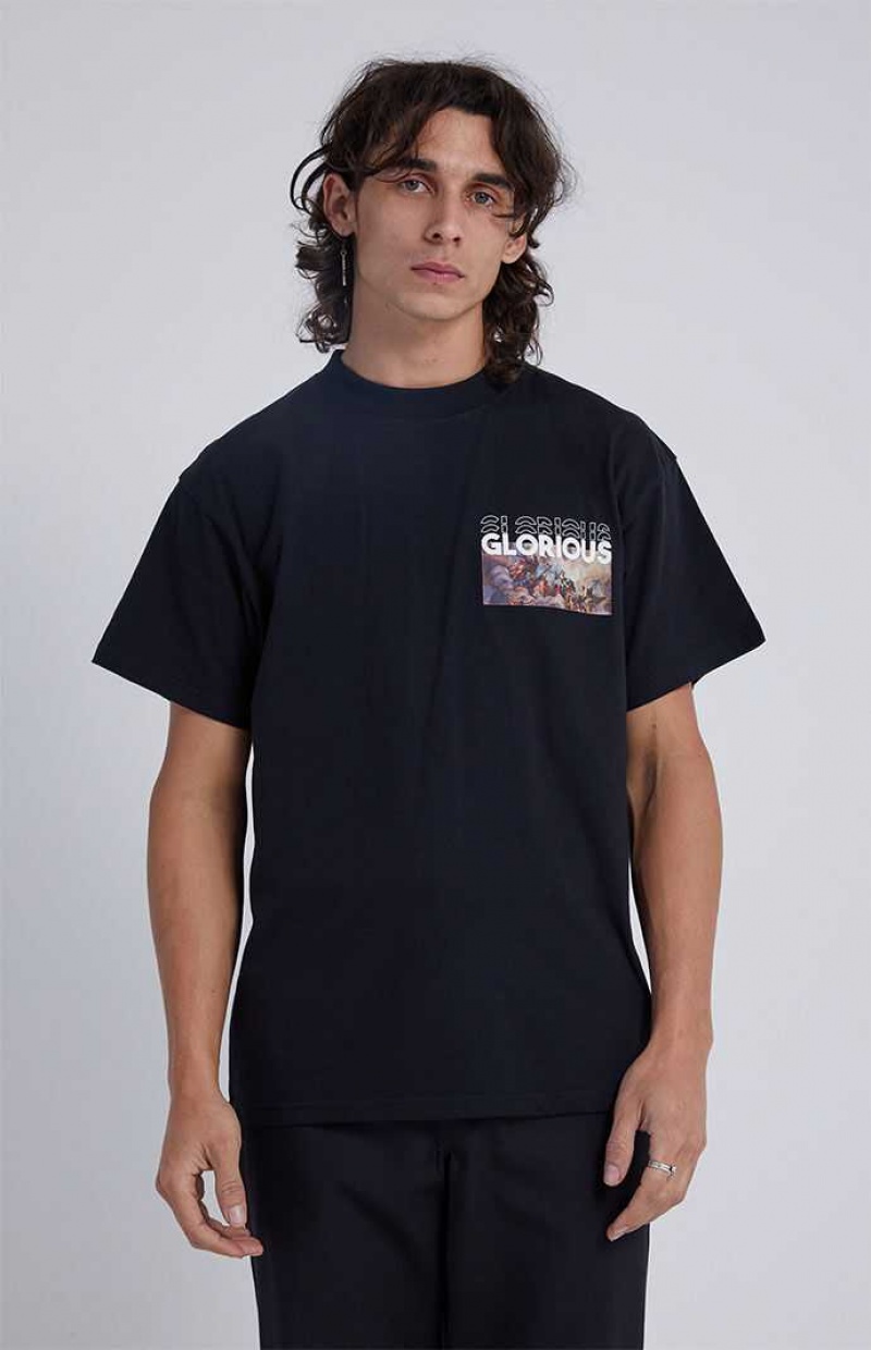 T-shirt PacSun Glorious Oversized Hombre Negras | ZVFPH3507