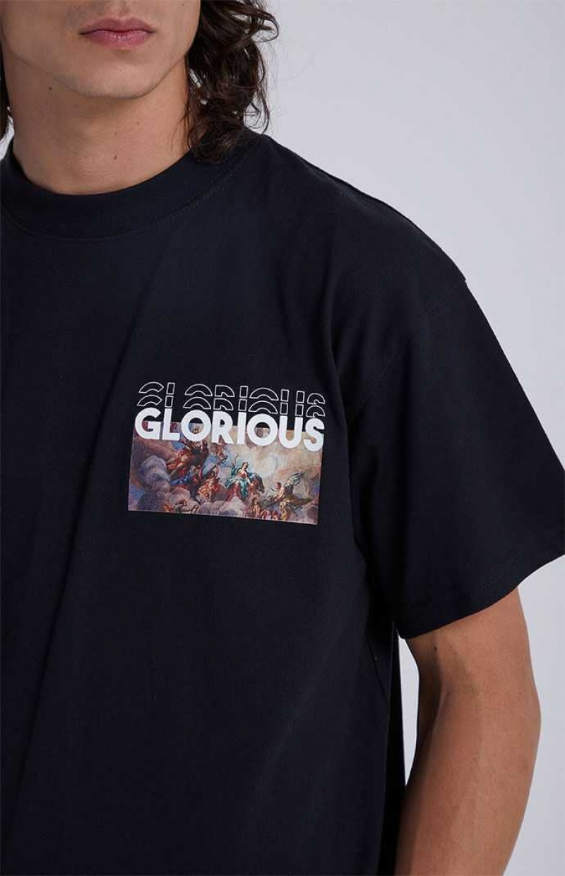 T-shirt PacSun Glorious Oversized Hombre Negras | ZVFPH3507