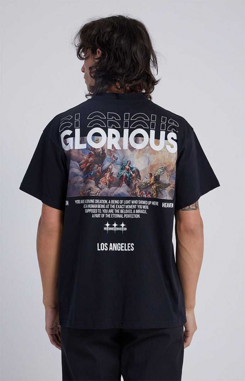 T-shirt PacSun Glorious Oversized Hombre Negras | ZVFPH3507