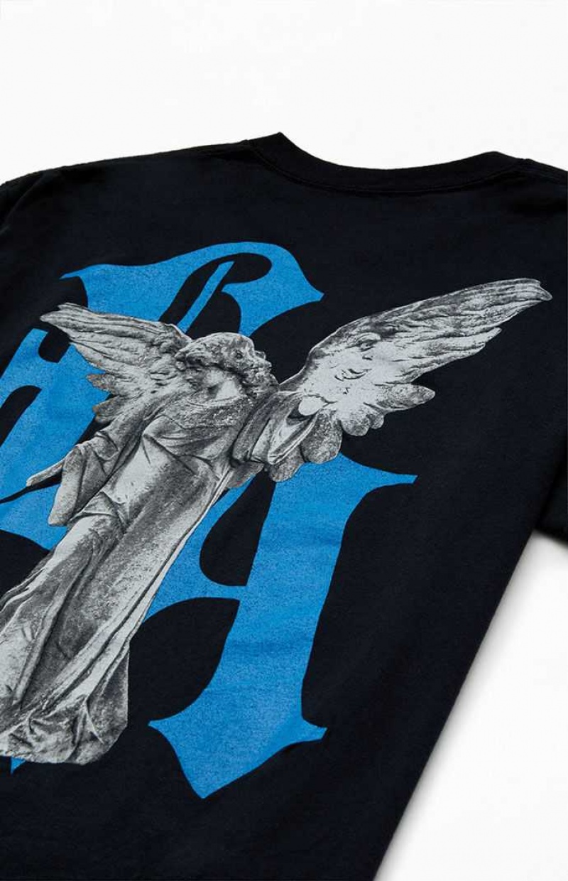 T-shirt PacSun LA Stone Angel Hombre Negras | PUXTI5316