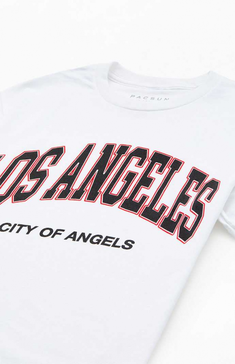 T-shirt PacSun Los Angeles College Hombre Blancas Rojas | VUCBJ2856