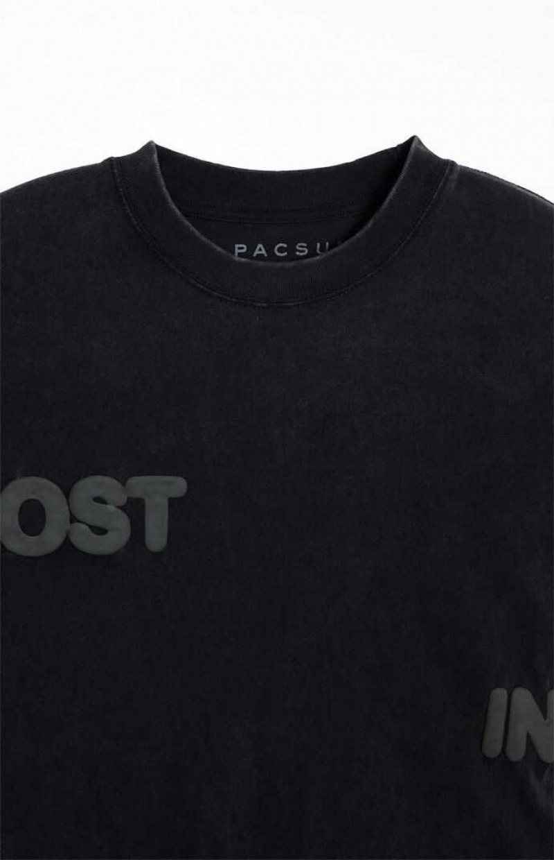 T-shirt PacSun Lost In Dreams Puff Hombre Negras | KMJAR0174