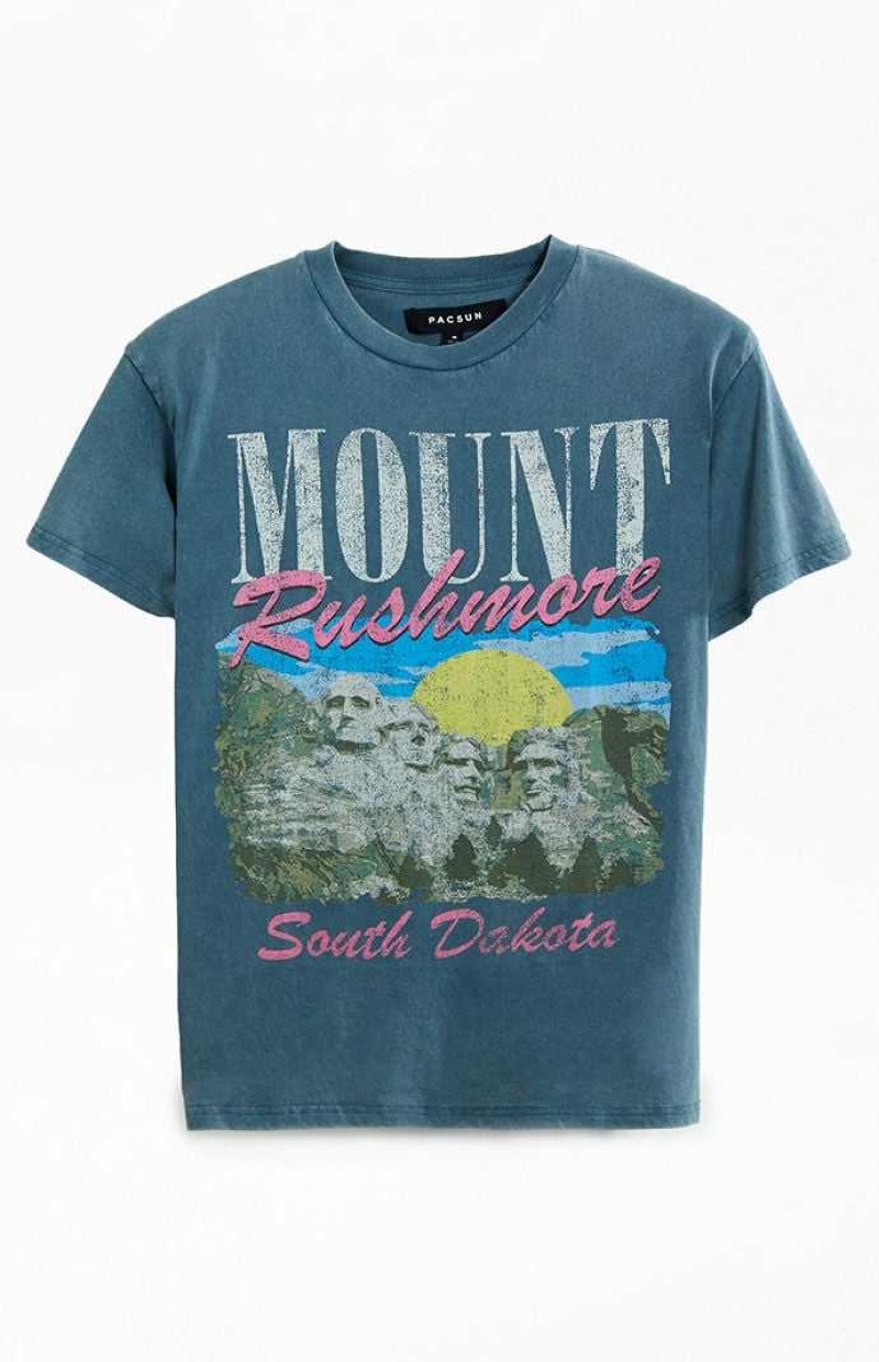 T-shirt PacSun Mount Rushmore Oversized Hombre Azul Marino | QEWDA7390