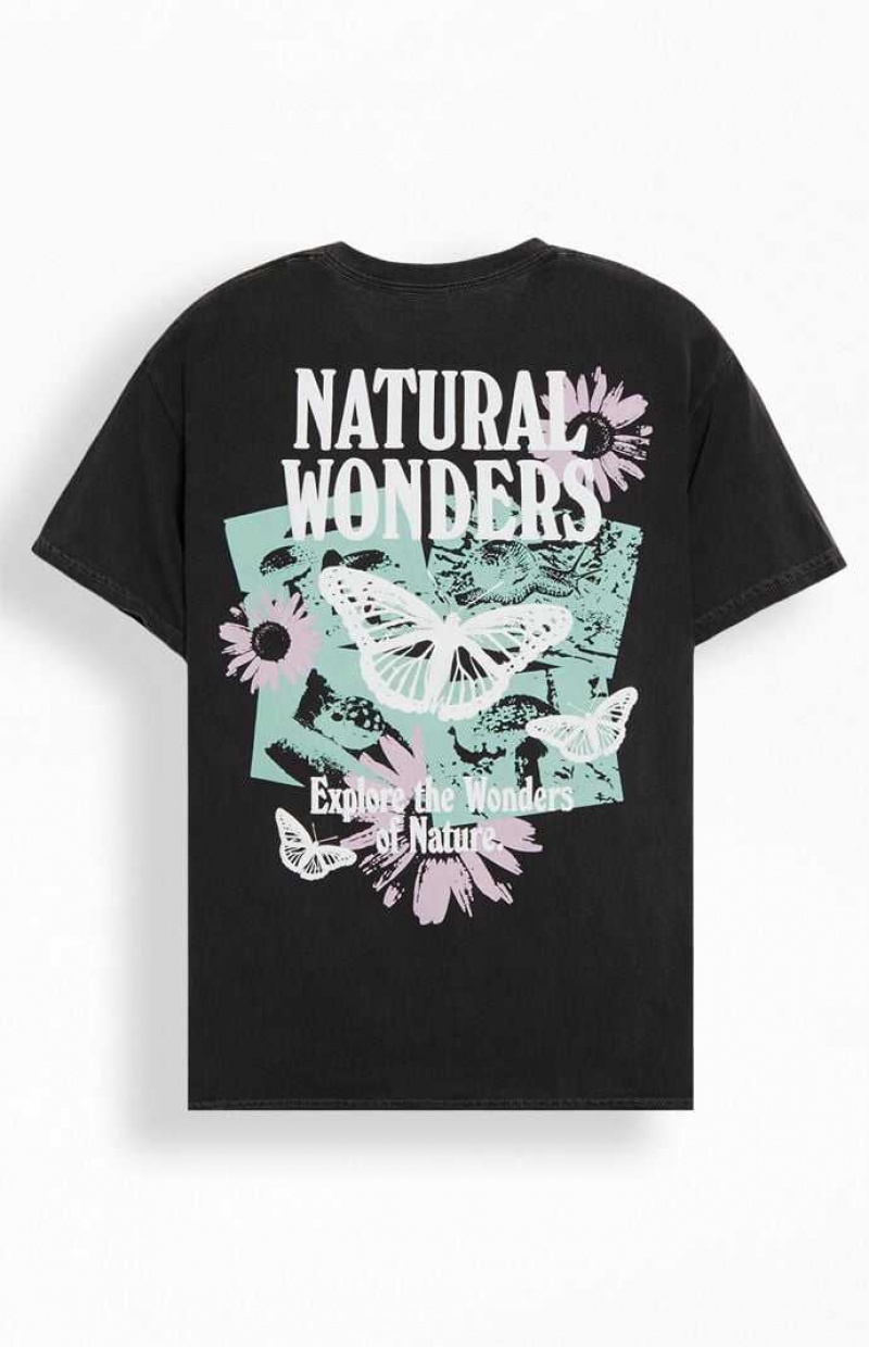 T-shirt PacSun Natural Wonders Hombre Negras | TZJOF8025