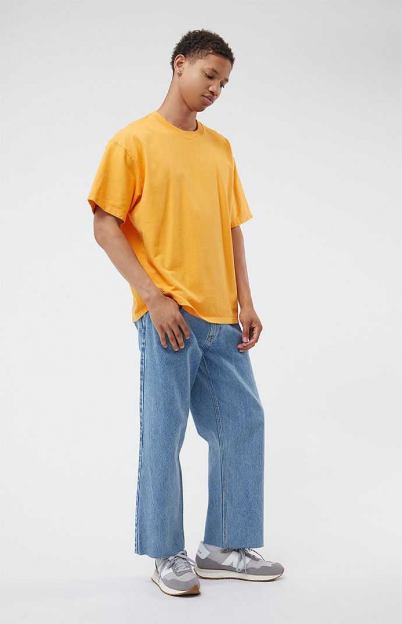 T-shirt PacSun Orange Oversized Terry Hombre Naranjas | FRJHM6345