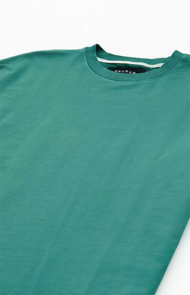 T-shirt PacSun Oversized Terry Hombre Verde | ZQCNG1459