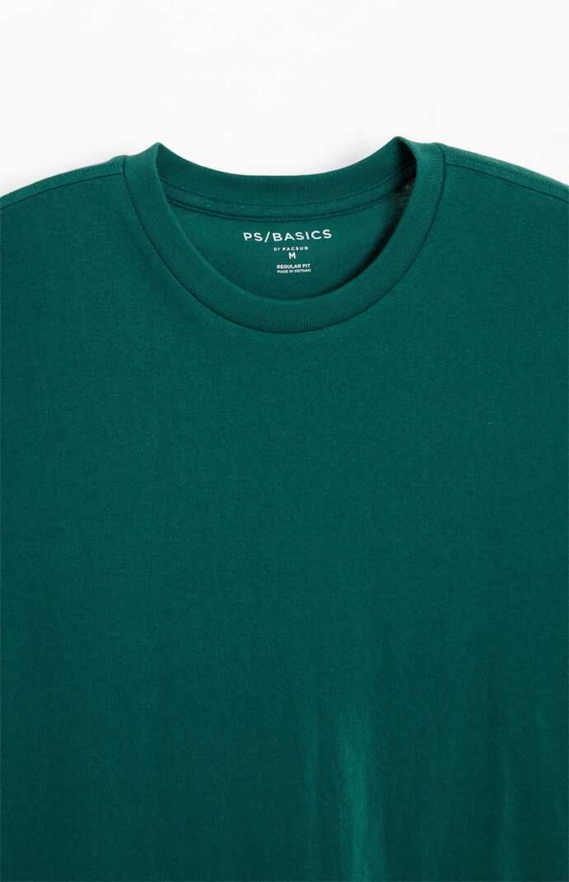 T-shirt PacSun PS Basics Green Reece Hombre Verde | PLCAD2813