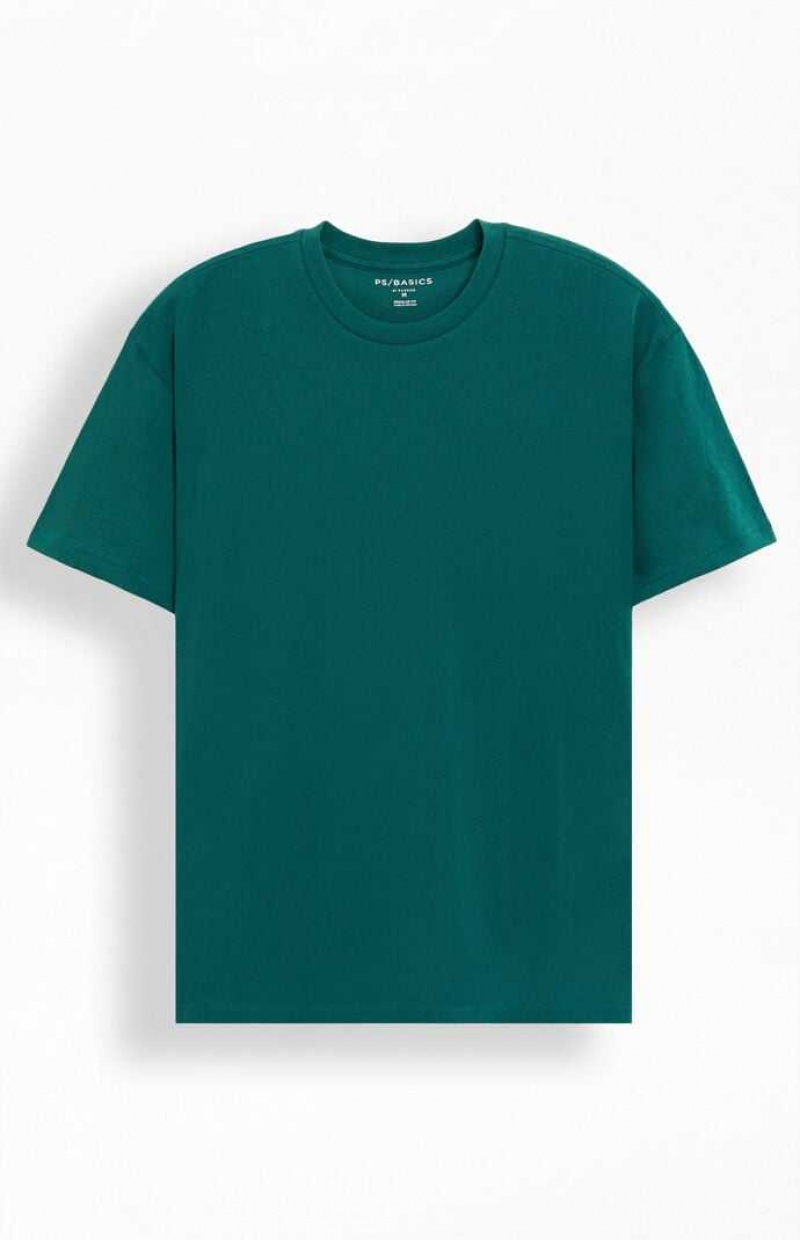 T-shirt PacSun PS Basics Green Reece Hombre Verde | PLCAD2813