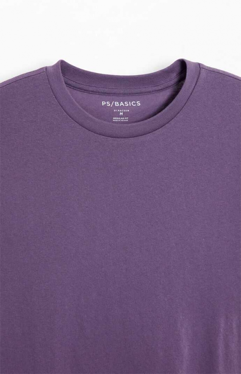 T-shirt PacSun PS Basics Purple Reece Hombre Moradas | MLVSZ4529