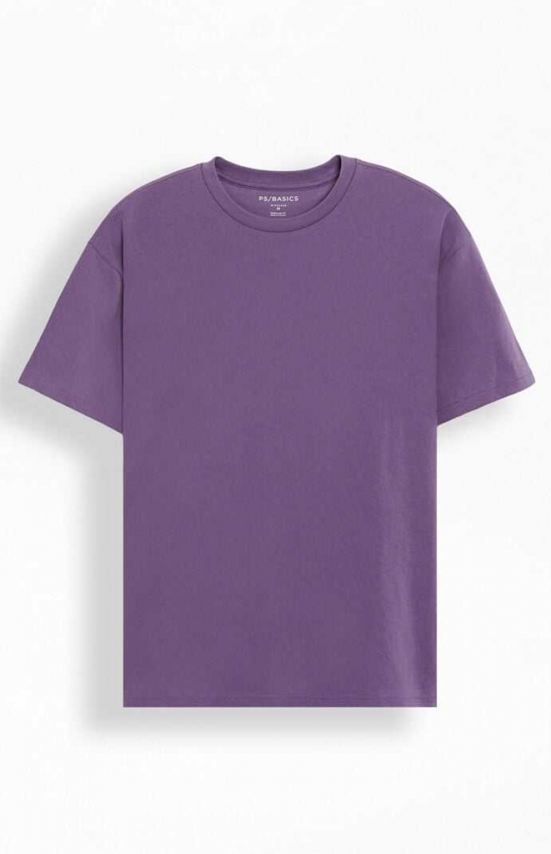 T-shirt PacSun PS Basics Purple Reece Hombre Moradas | MLVSZ4529