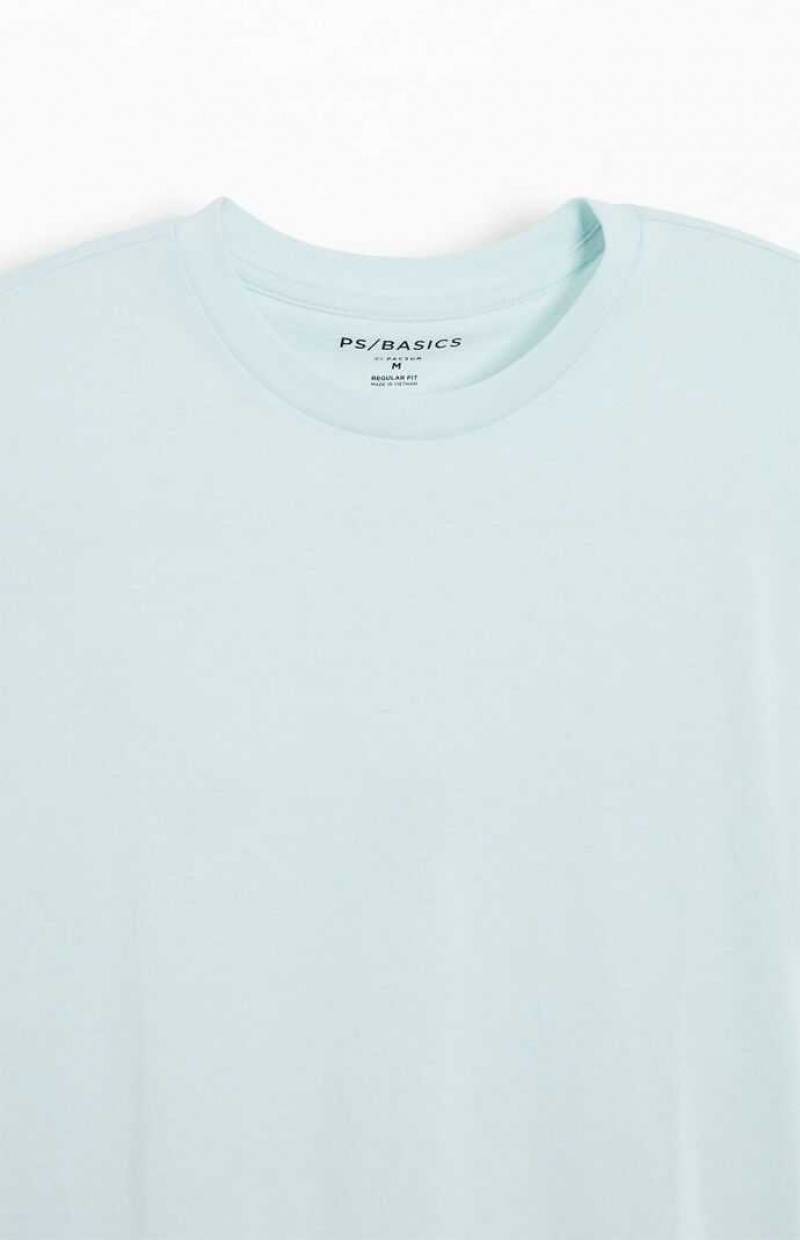 T-shirt PacSun PS Basics Reece Hombre Azules Claro | NYAXR9107