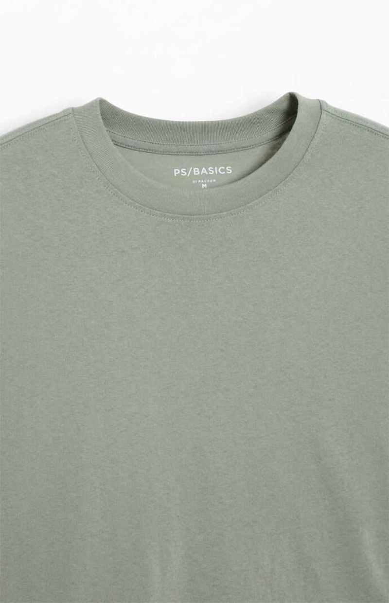 T-shirt PacSun PS Basics Shadow Basic Oversized Hombre Gris | CNIUJ0456