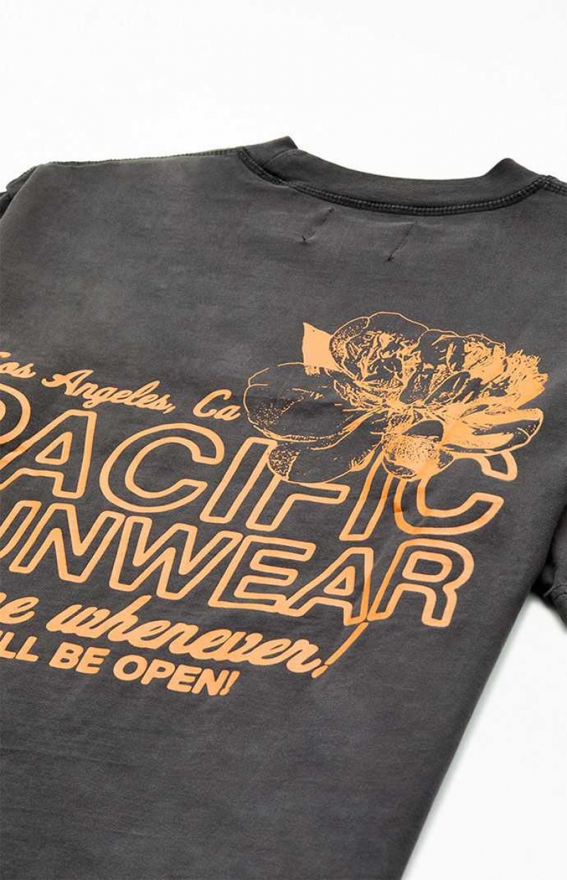 T-shirt PacSun Pacific Sunwear Come Whenever Hombre Negras | OLKPT4015