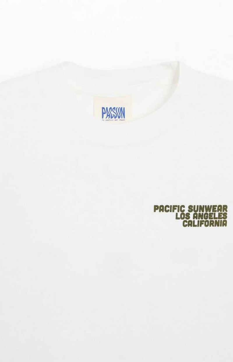 T-shirt PacSun Pacific Sunwear Floral Hombre Creme | DBLYJ9036