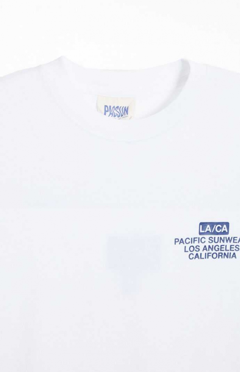 T-shirt PacSun Pacific Sunwear LA 1980 Hombre Blancas | MBXZO2854