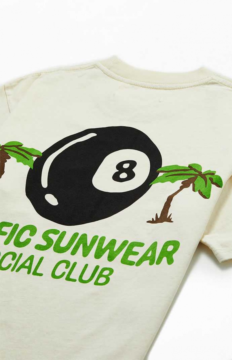 T-shirt PacSun Pacific Sunwear Social Club Hombre Amarillo | FHSTD4025