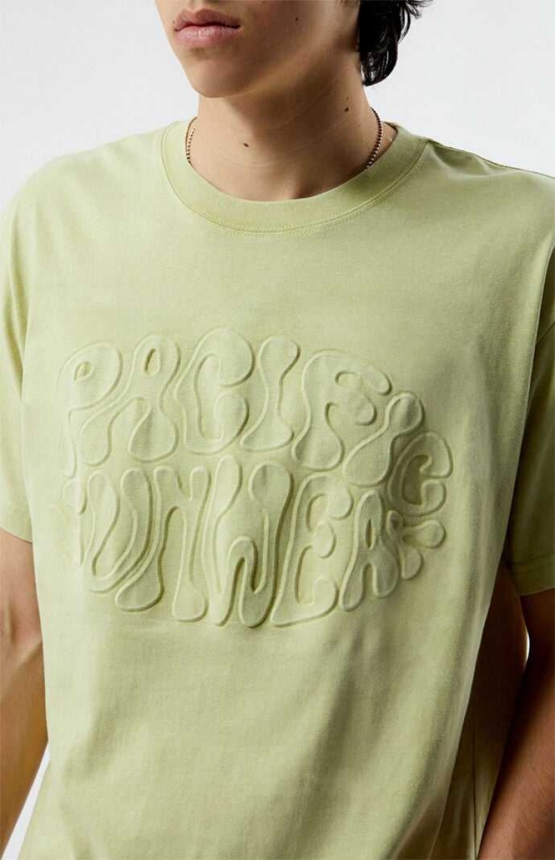 T-shirt PacSun Pacific Sunwear Trippy Hombre Verde | MAGNJ9407