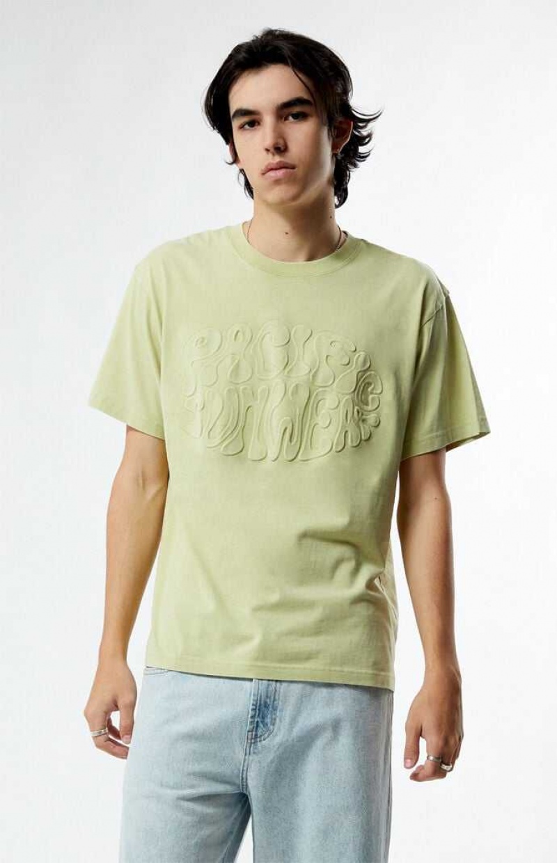 T-shirt PacSun Pacific Sunwear Trippy Hombre Verde | MAGNJ9407