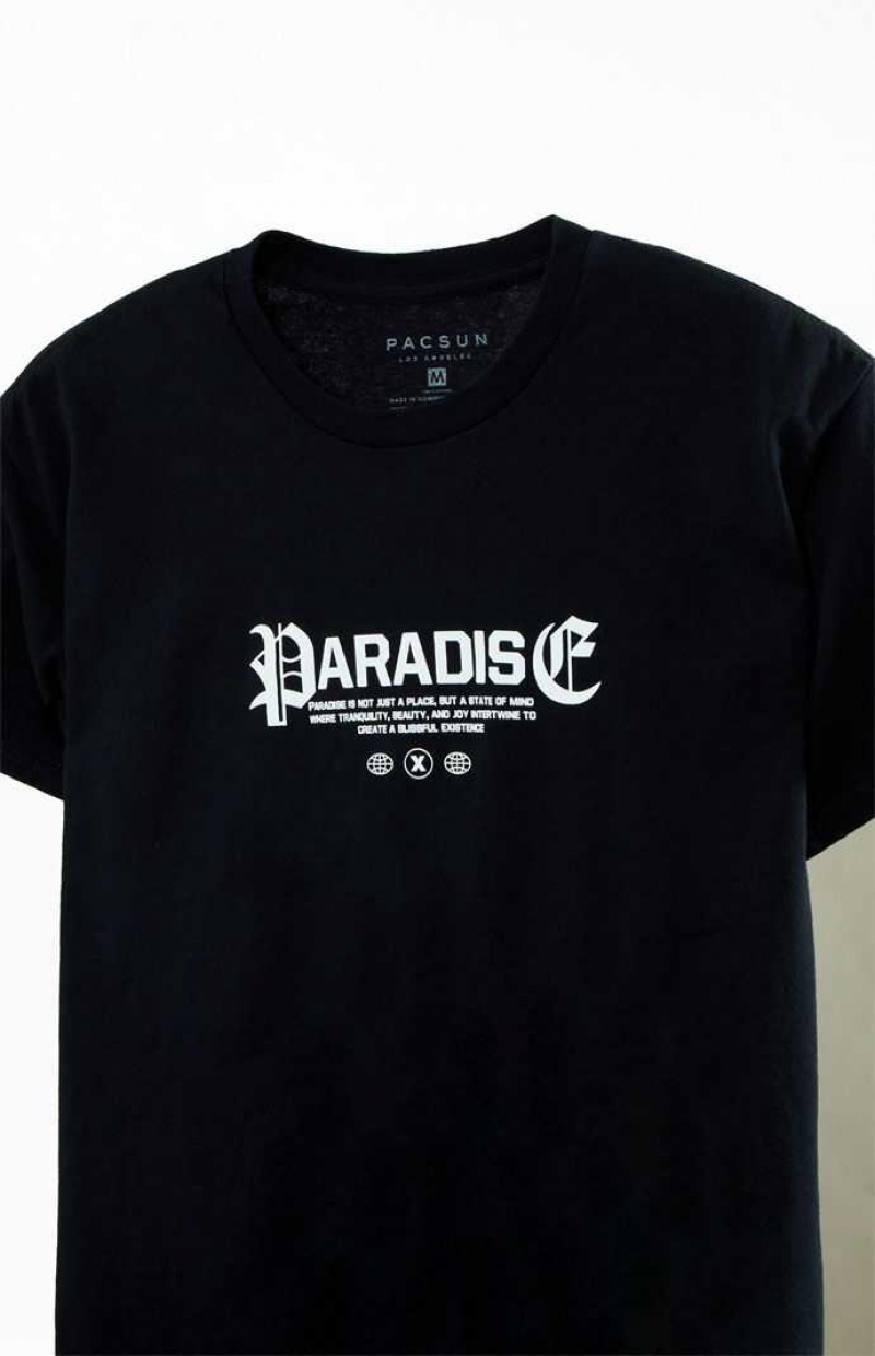 T-shirt PacSun Paradise Hombre Negras | ATLIO8647