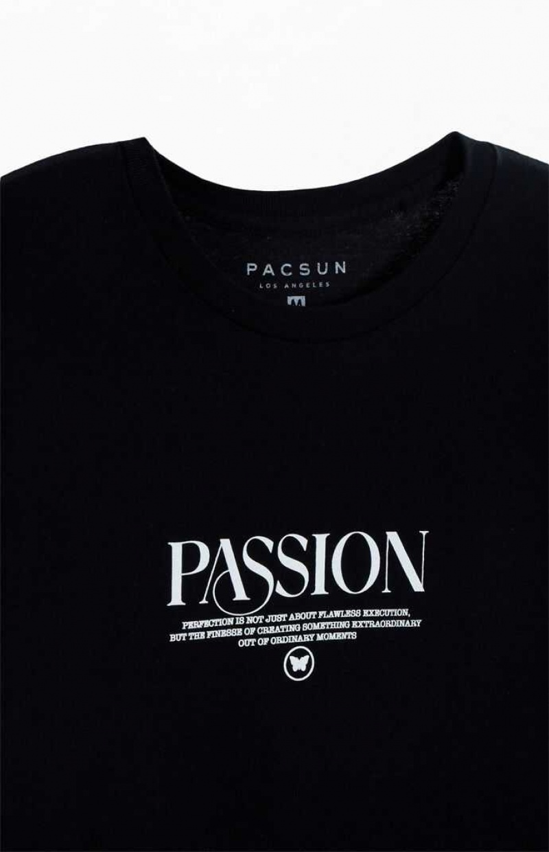 T-shirt PacSun Passion Hombre Negras | OHGFC5280