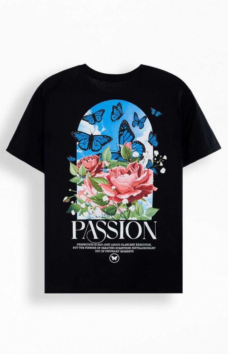 T-shirt PacSun Passion Hombre Negras | OHGFC5280