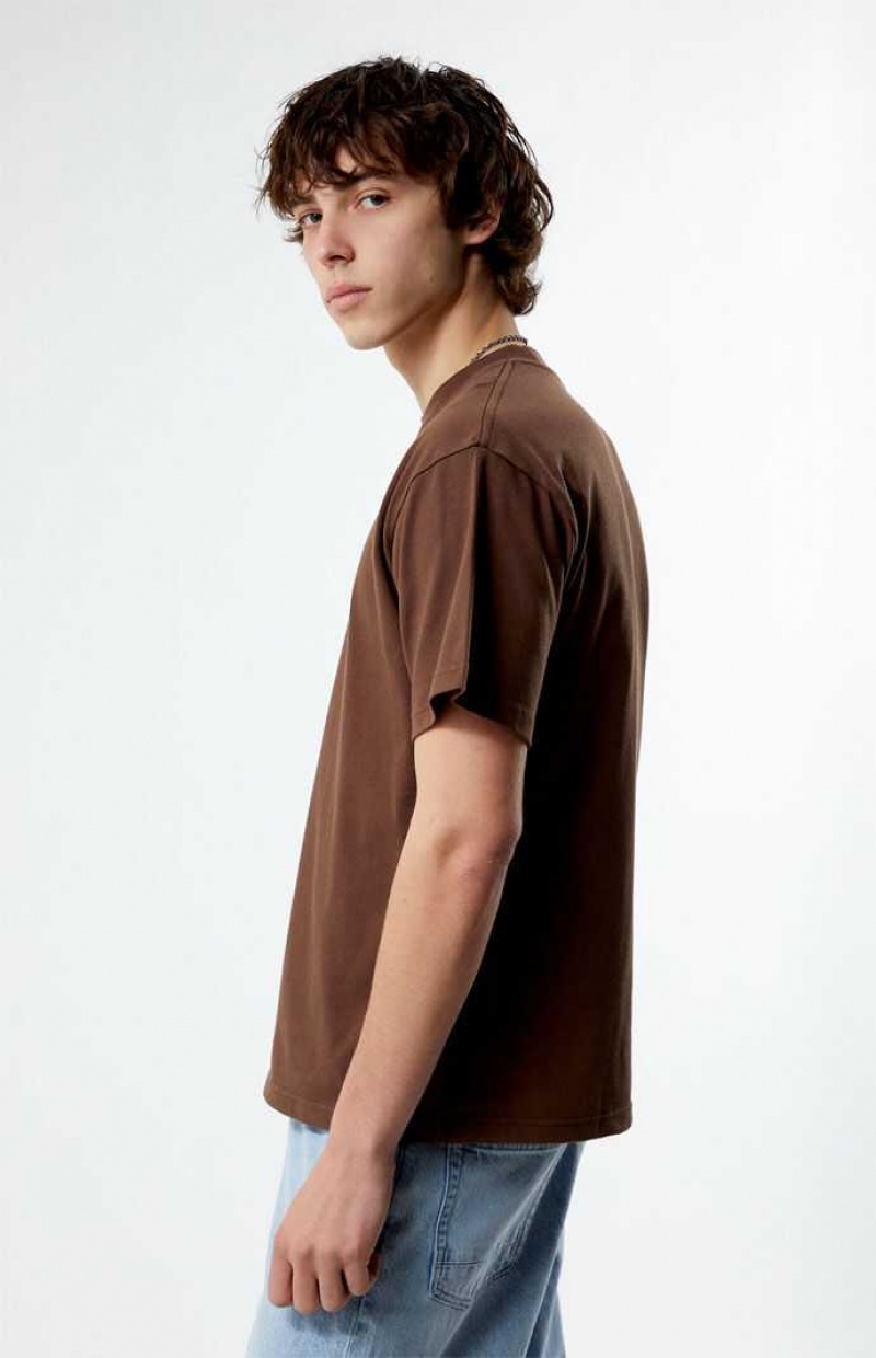 T-shirt PacSun Premium Hombre Marrones | FKAGQ1923