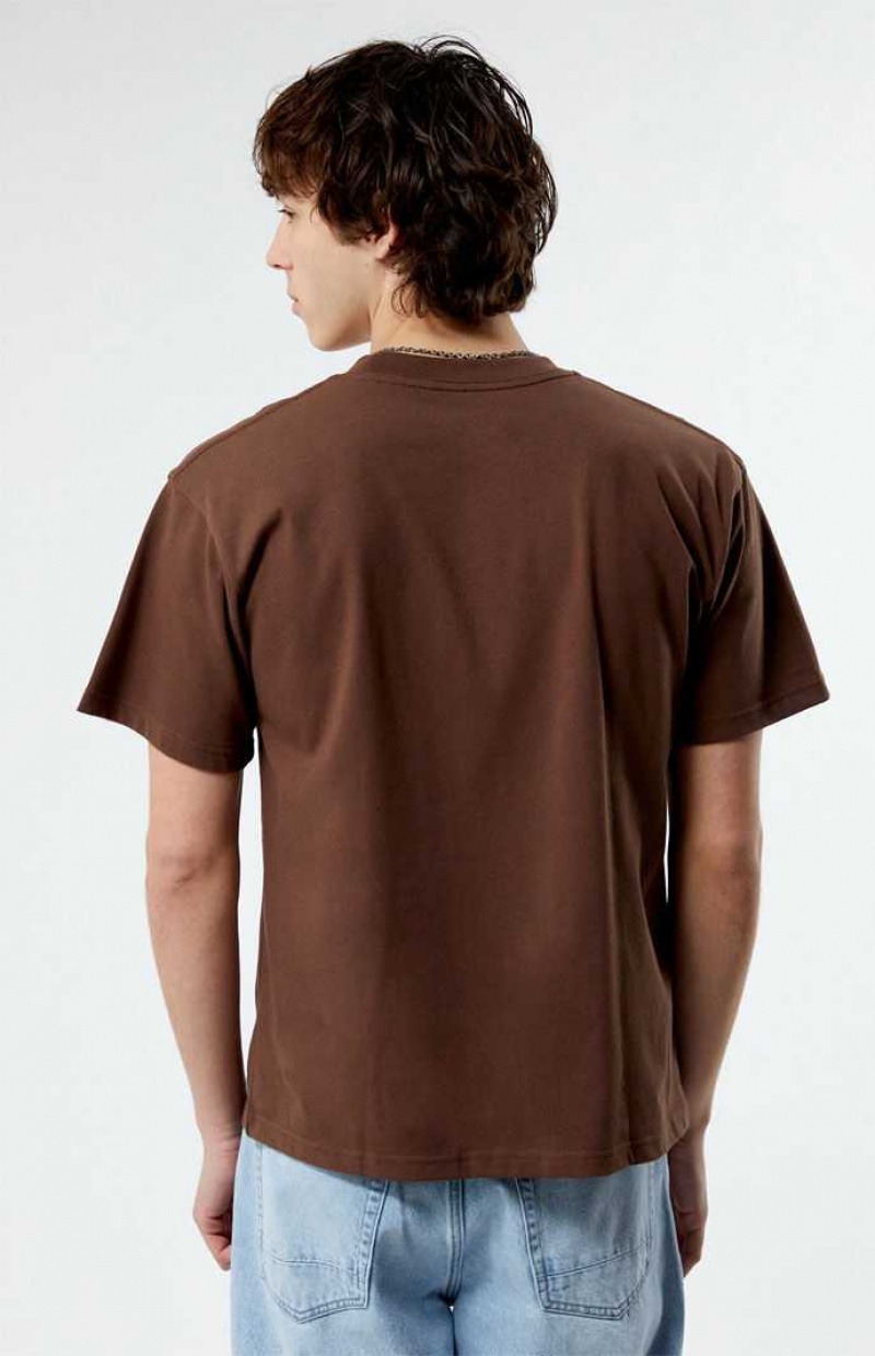 T-shirt PacSun Premium Hombre Marrones | FKAGQ1923