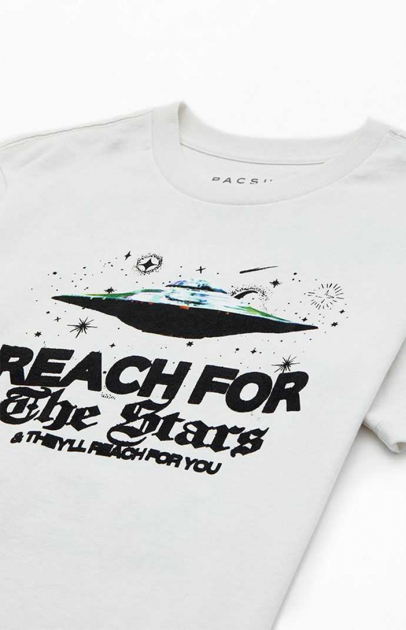 T-shirt PacSun Reach For The Stars Hombre Blancas | JIXMO8912